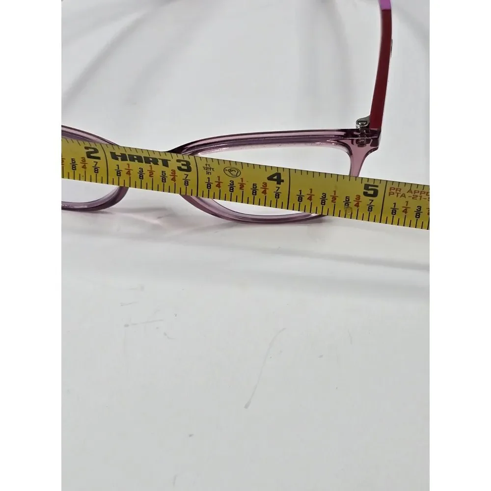 RAY-BAN Eyeglasses‎ TRANSLUCENT PINK SQUARE Glasses Frame MOD: RB1586 3777 49 16